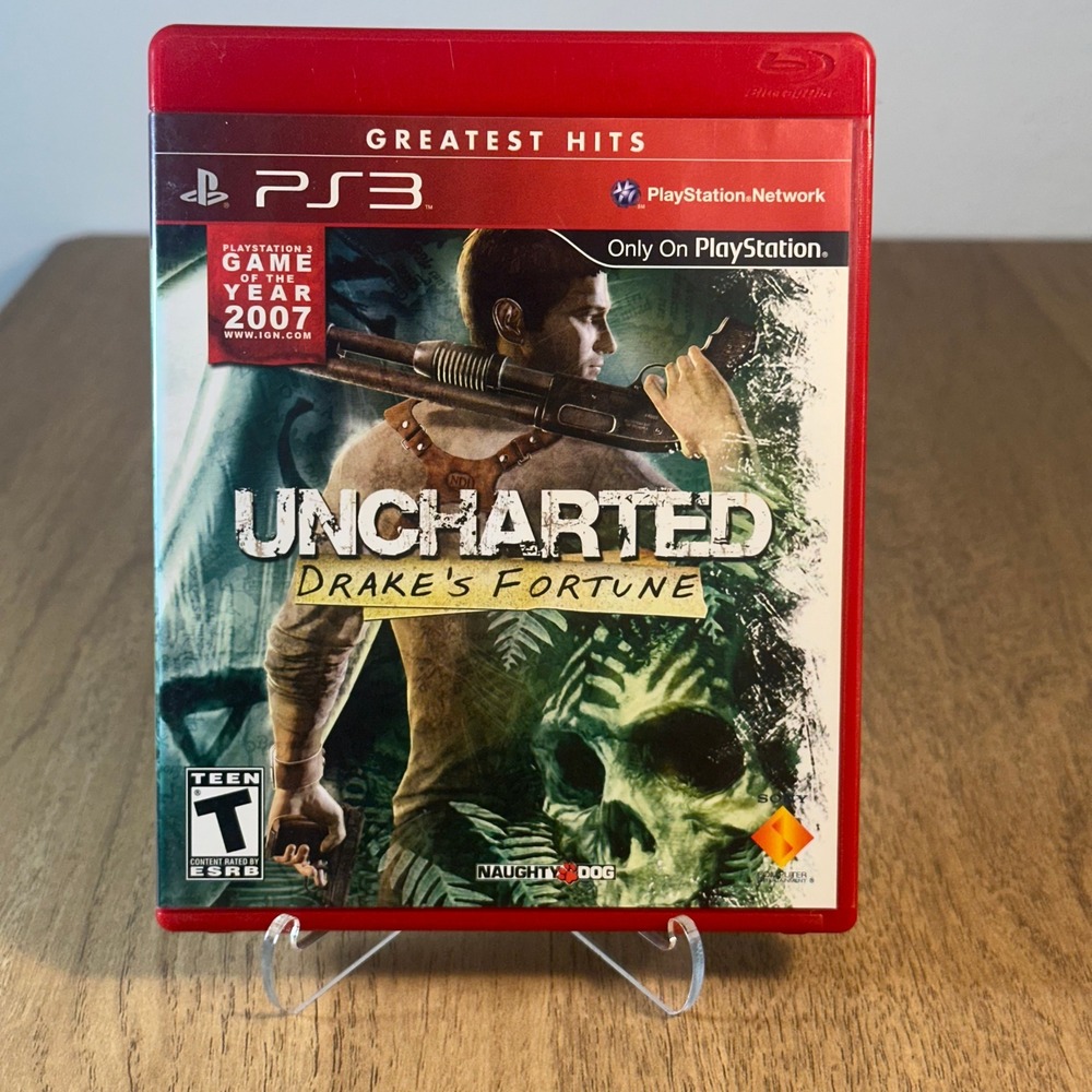 Sony Uncharted Drakes Fortune PS3 CIB TESTED Teen Red Greatest Hits Good Game